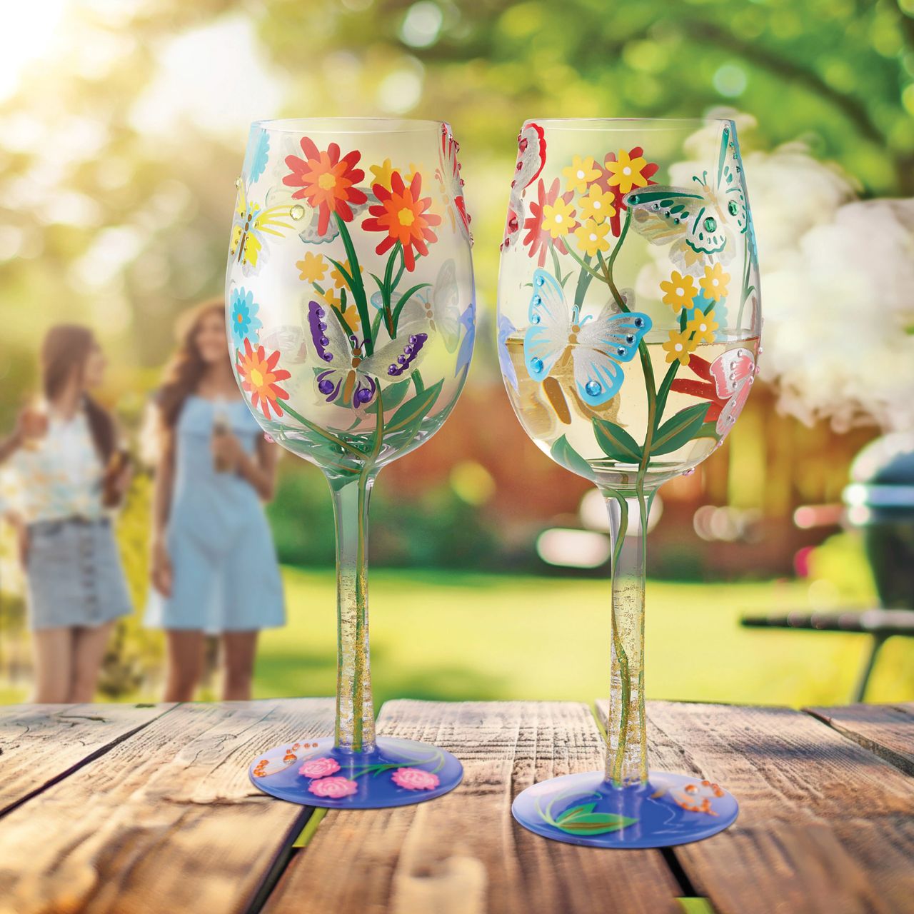 Butterflies are a harbinger of change and endurance. This kaleidoscopic glass reminds us if we stay patient our lives will unfold into beauty fit for butterflies. With colourful petals and bedazzled wings, enjoy your next beverage in metamorphosis.