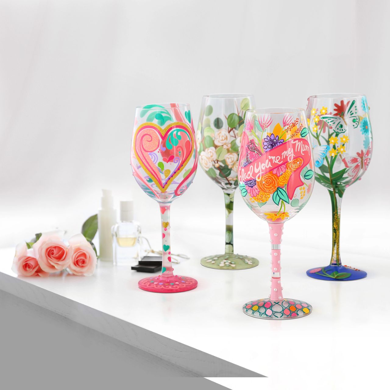 Butterflies are a harbinger of change and endurance. This kaleidoscopic glass reminds us if we stay patient our lives will unfold into beauty fit for butterflies. With colourful petals and bedazzled wings, enjoy your next beverage in metamorphosis.