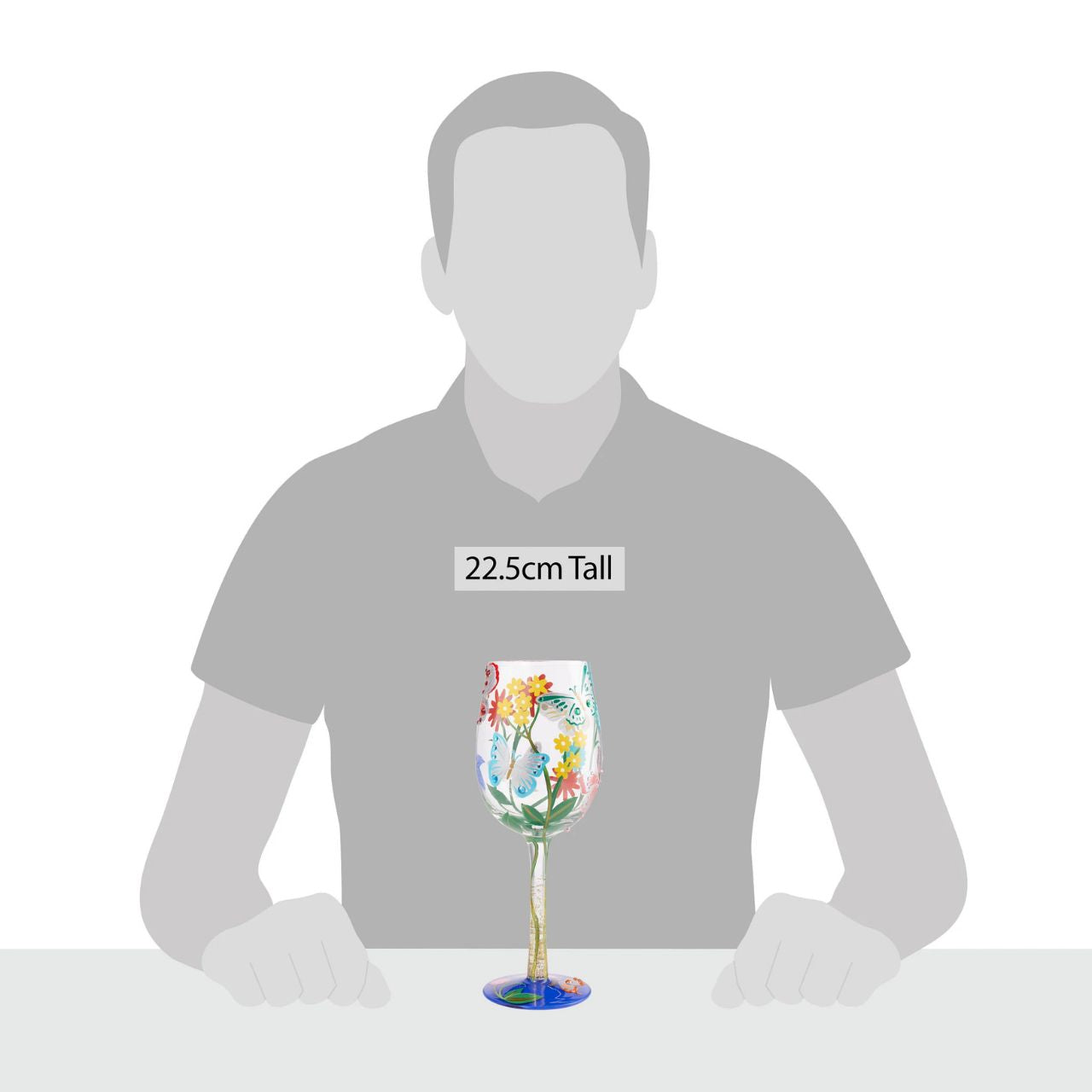 Butterflies are a harbinger of change and endurance. This kaleidoscopic glass reminds us if we stay patient our lives will unfold into beauty fit for butterflies. With colourful petals and bedazzled wings, enjoy your next beverage in metamorphosis.