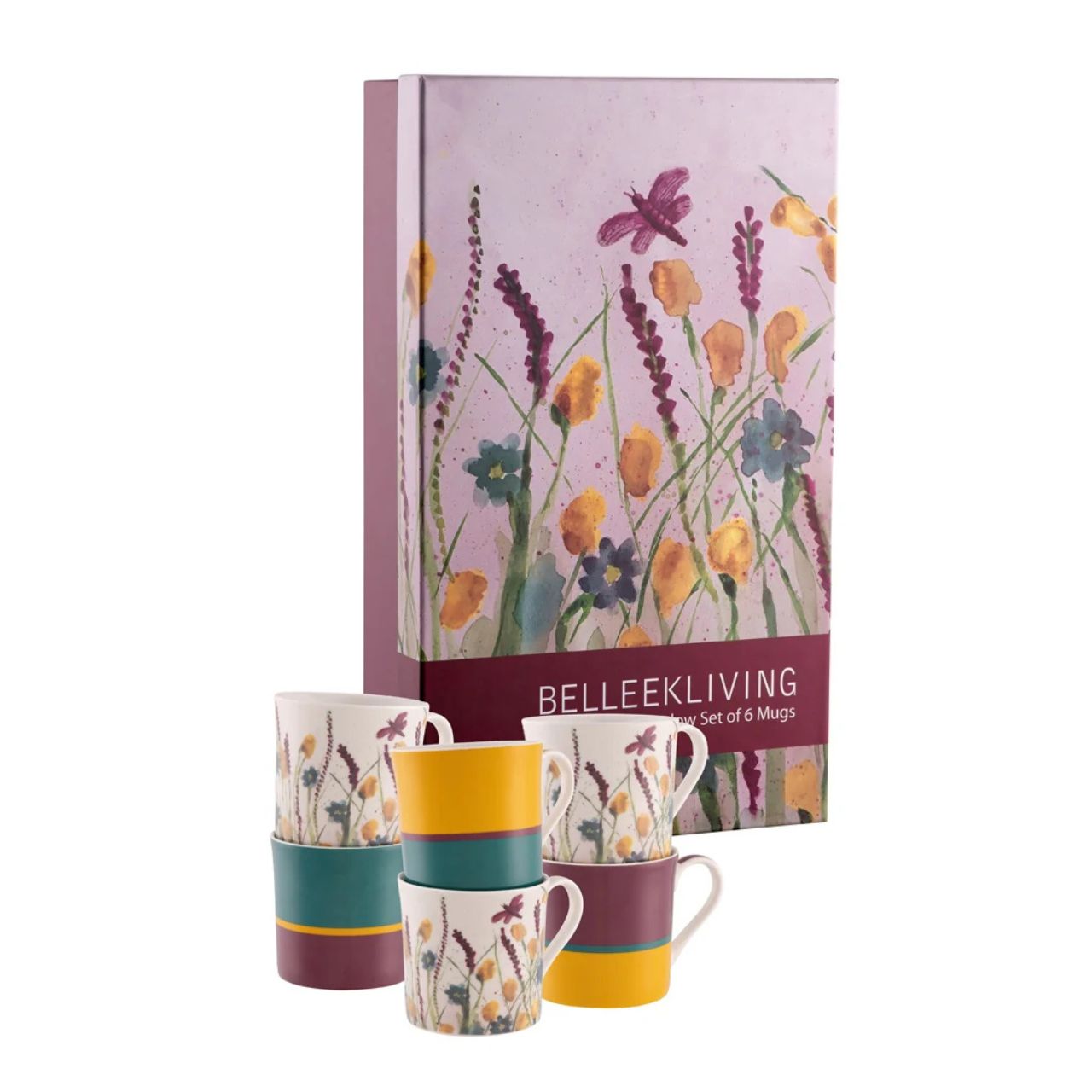 Dreamy Meadow is a hand painted watercolour pattern created in our design studio here in Belleek Pottery. Inspired by the surrounding Loughs and Countryside, the bold pattern is reminiscent of long summer days before harvest. 