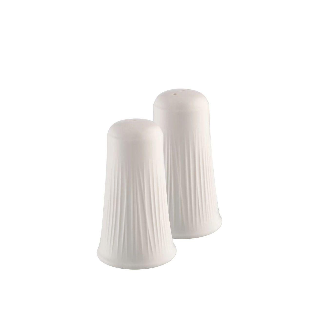 The Erne tableware collection is crafted from crisp white porcelain, featuring a subtle linear pattern inspired by the banks of the Lough Erne. 