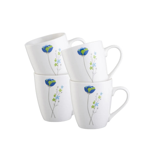 Indigo Bloom features floral motifs in bright blues and greens making a bold statement for your table. &nbsp;Suitable for microwave and dishwasher, this set is perfect for everyday use.