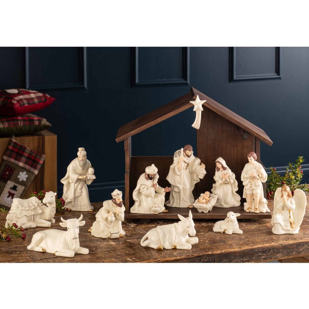 Belleek Living Manger Set - Ox and Camel  For that very special time of year when you want to show how much you care, Belleek Living have designed an exclusive Christmas Collection, full of unique gift ideas. Whether it is surprising that special someone or adding a contemporary touch to your home, the Christmas Collection holds the perfect solution.