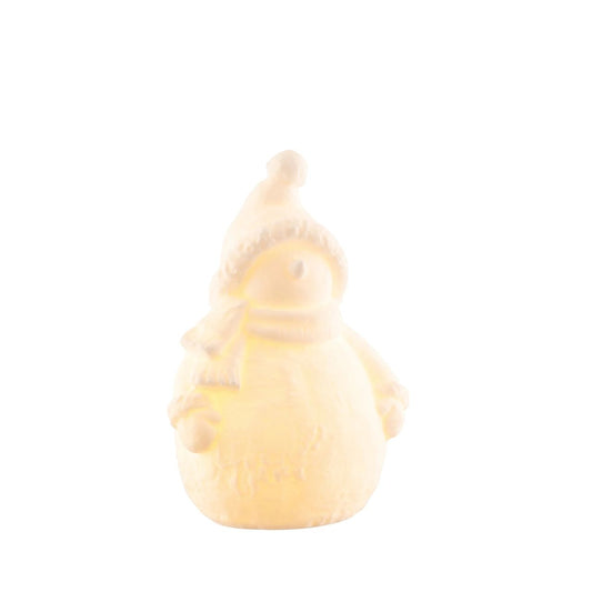This cute mini snowman LED is battery operated and features a snowy texture which is highlighted when illuminated. Wrapped up in his winter woollies, this snowman LED is the perfect Christmas mood light.