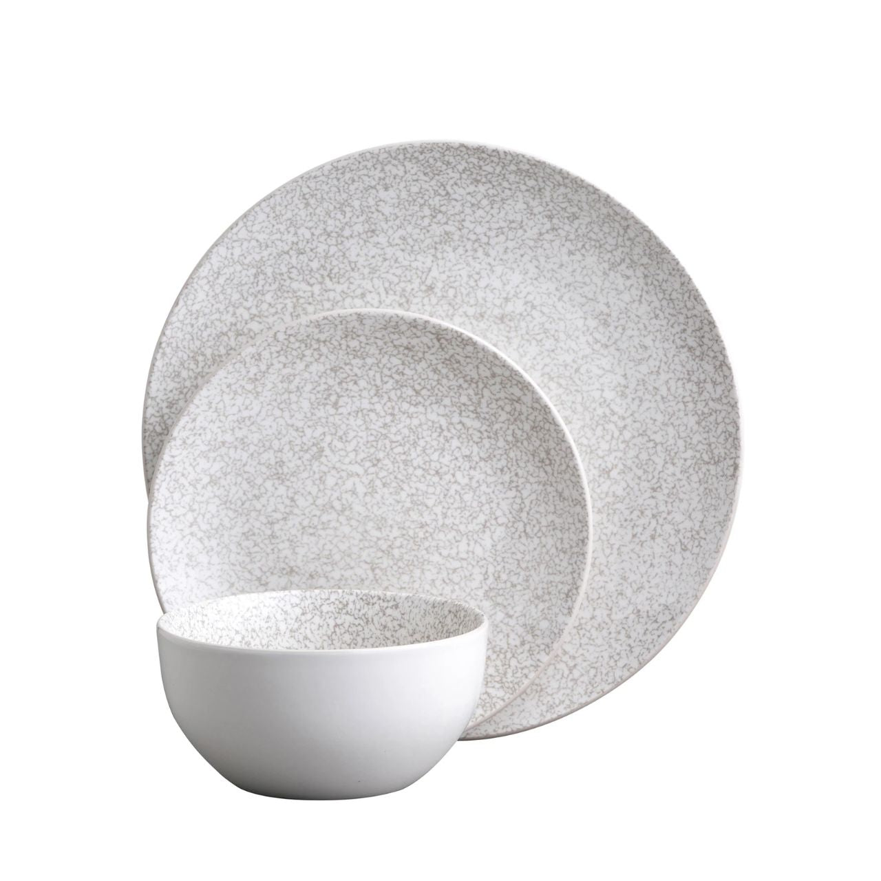 Terra features an organic, earthy pattern in a subtle warm grey tone, fitting seamlessly into your home. Suitable for microwave and dishwasher making it ideal for everyday use.