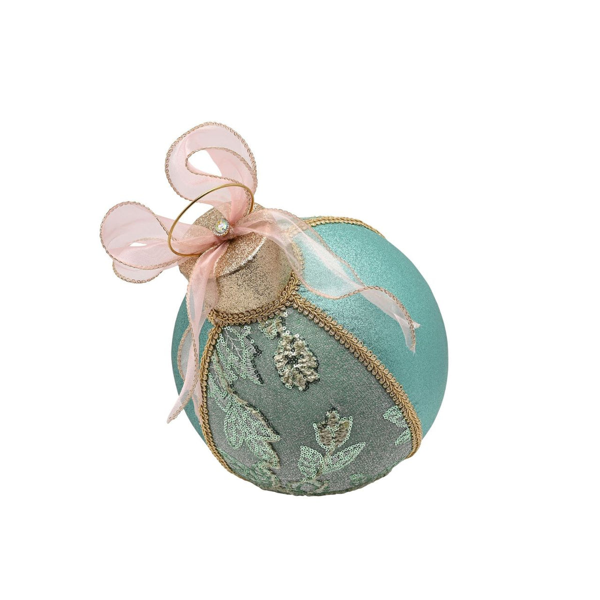 Introducing the Big Bauble Decoration - 31cm, an enchanting centrepiece that's brimming with romantic festive charm.
