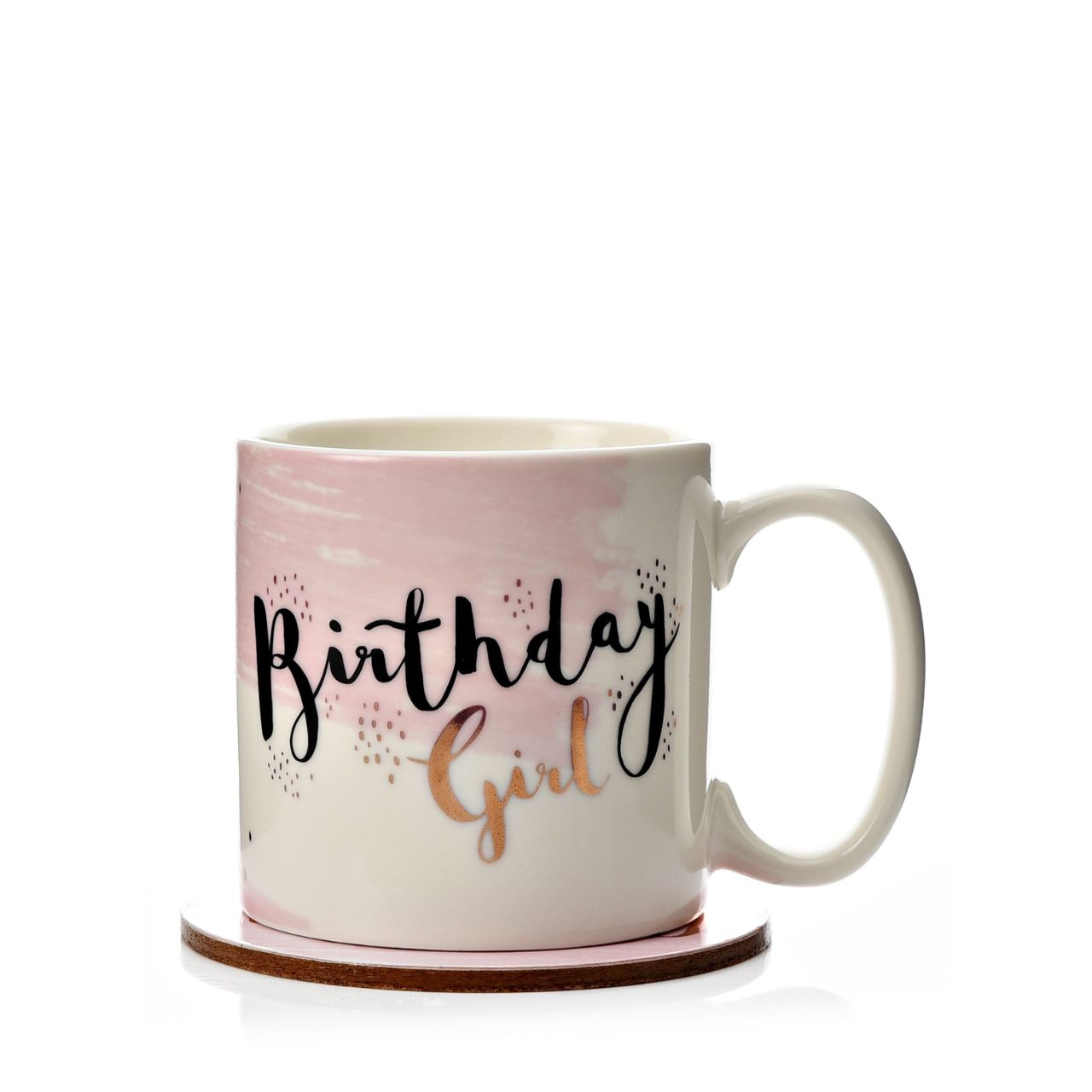 Birthday Girl Luxe Ceramic Mug & Coaster  Help the birthday girl remember her special day with this gorgeous mug and coaster set.