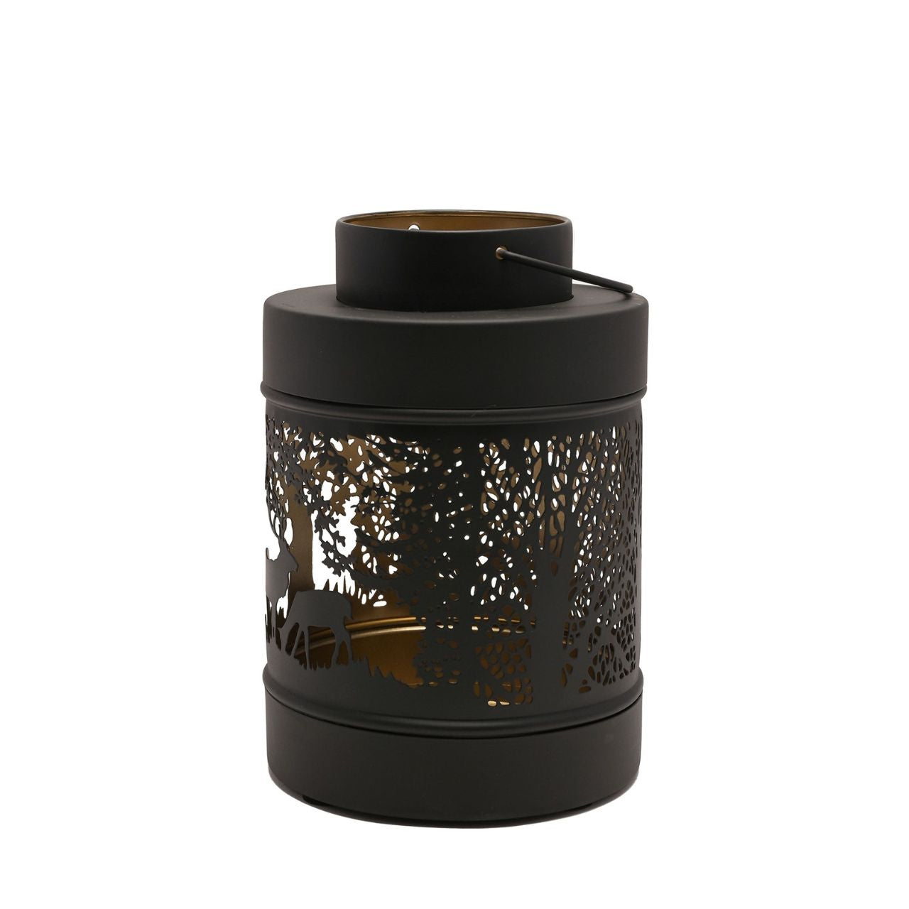 Christmas Black Forest Scene Round Lantern Medium  A medium black forest scene lantern by THE SEASONAL GIFT CO.  This enchanting lantern glistens with festive charm throughout the Christmas period.