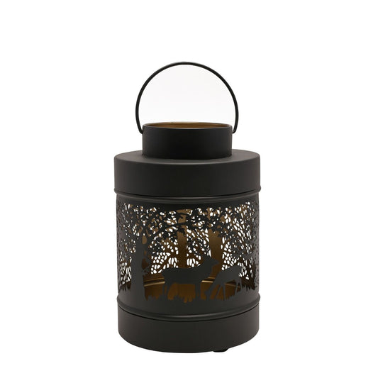 Christmas Black Forest Scene Round Lantern Medium  A medium black forest scene lantern by THE SEASONAL GIFT CO.  This enchanting lantern glistens with festive charm throughout the Christmas period.