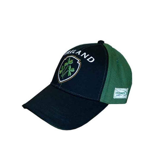 Black & Green Ireland Shamrock Baseball Cap  Crafted from 100% Cotton, a breathable moisture-resistant material, that is both comfortable and durable, ensuring long-lasting use.