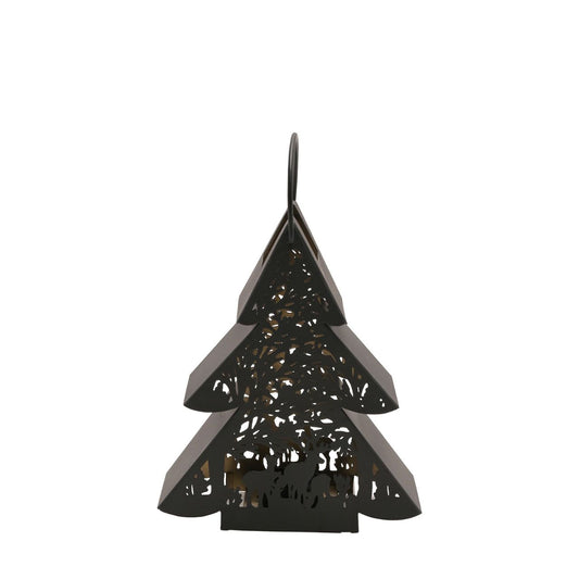 Black Tree Lantern Small  A small black tree lantern by THE SEASONAL GIFT CO®.  This enchanting lantern glistens with festive charm throughout the Christmas period.