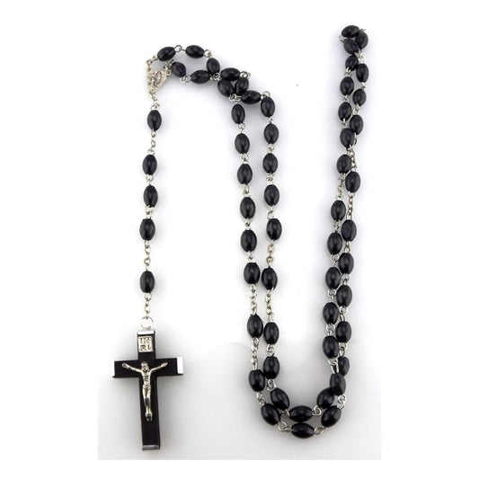 Boxed Black Wood Rosary by J. C. Walsh & Sons Black Wood Rosary by J. C. Walsh & Sons. The sleek black wood design adds a touch of elegance to your religious items.