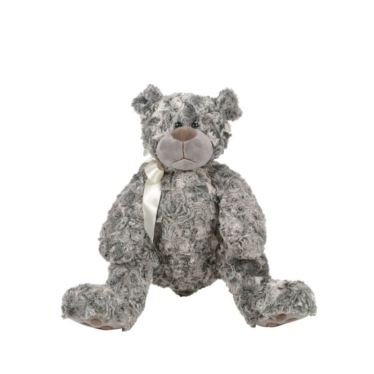 Introduce a touch of luxury to your product lineup with Teddy McBearsley, a perfect blend of elegance and comfort. This bear features exquisite textured fur and a classic satin ribbon, making it an ideal choice for premium gift selections and upscale displays.