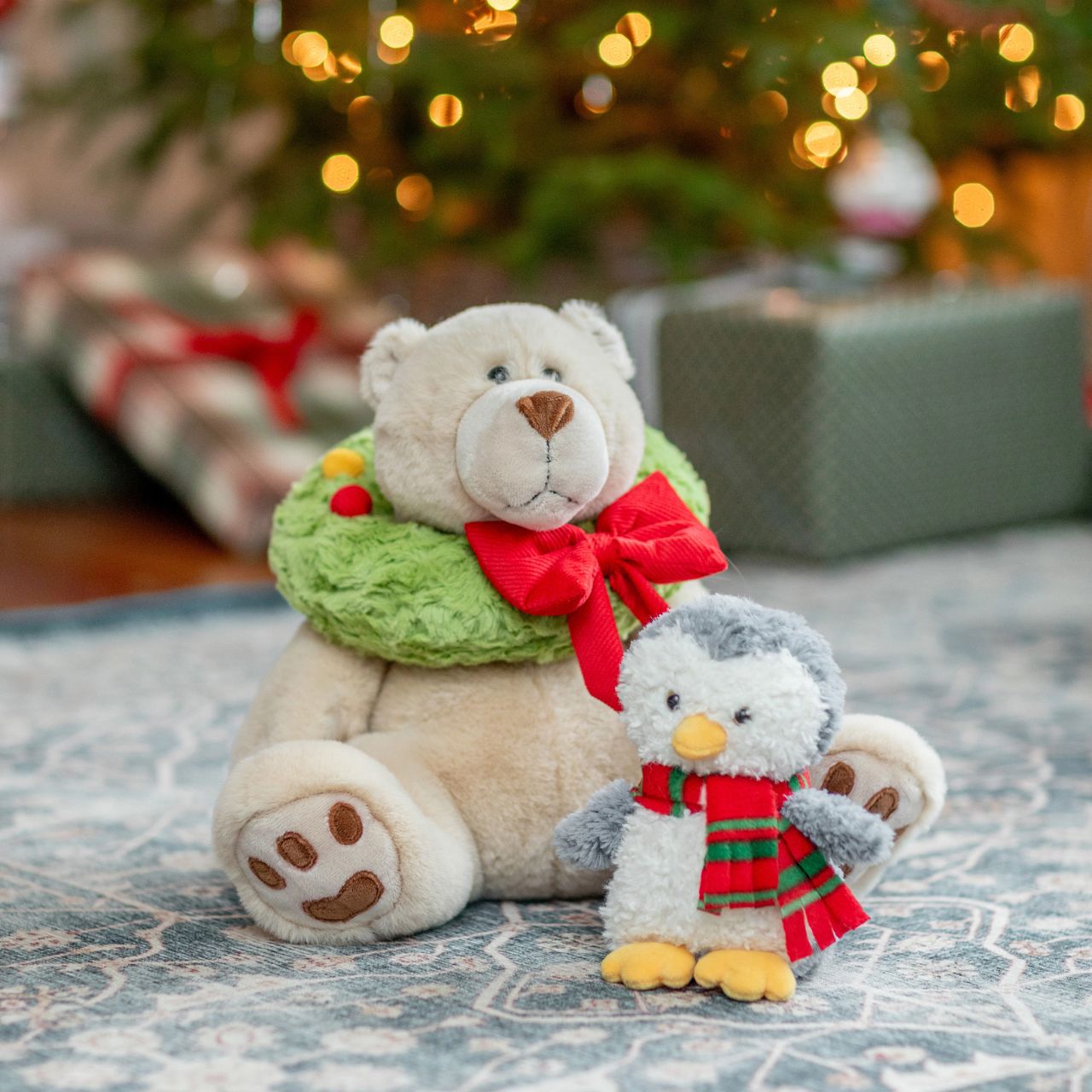 Introducing Winston Waddlekins from Boyds Bears, a delightful addition to your seasonal offerings. This charming penguin, complete with a festive scarf, promises to enchant customers of all ages.