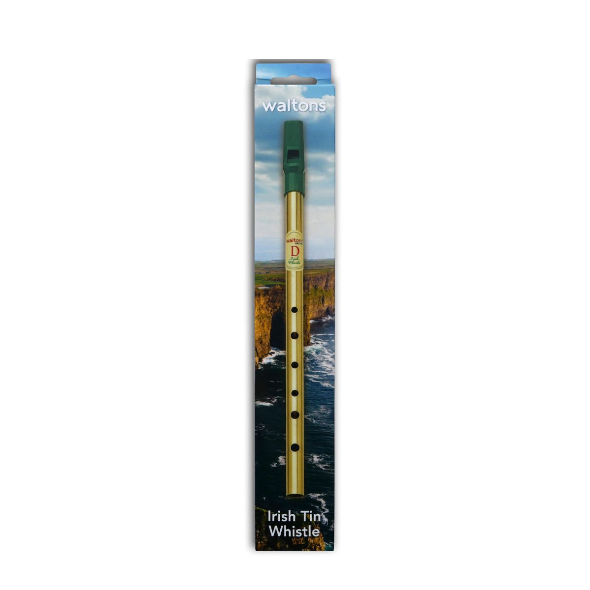 The Standard Irish Tin Whistle in D with 6 language instruction leaflet in a gift box