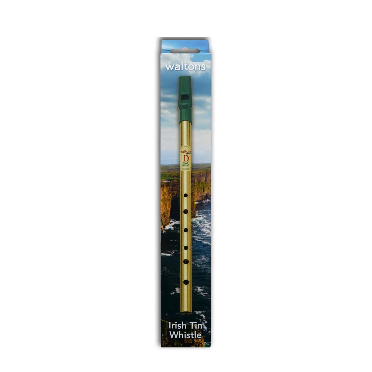 The Standard Irish Tin Whistle in D with 6 language instruction leaflet in a gift box