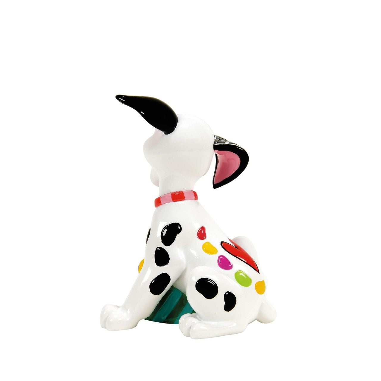 Disney Britto collaboration is celebrating the 65th Anniversary of Walt Disney's Classic 101 Dalmatians. This Mini figurine features the adorable pup Lucky adorned with Romero Britto's brightly coloured patterns to match his own spots.