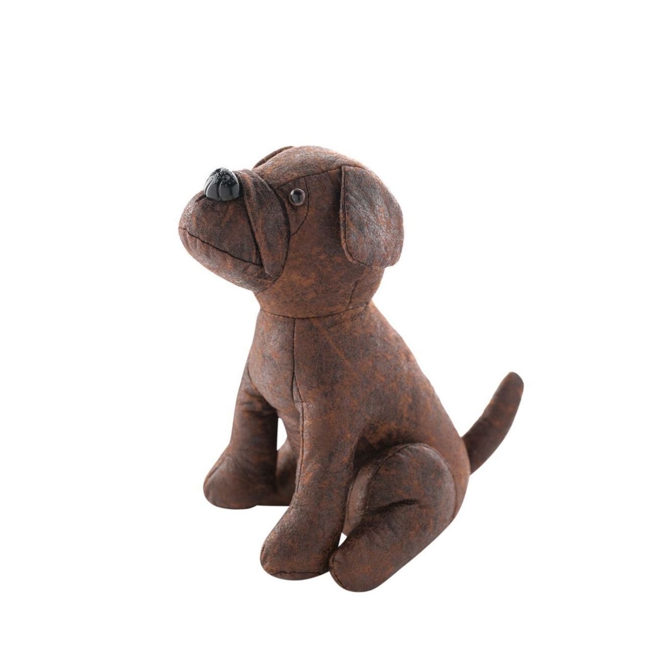 A four-legged friend to greet owners at the door! Our Hestia Brown Sitting Dog Door Stop is a charming addition to any home. This faithful companion has a sturdy weighted bottom to hold doors open with ease. Warm brown in colour with a black nose, this cute canine is crafted from durable fabric that withstands daily use.