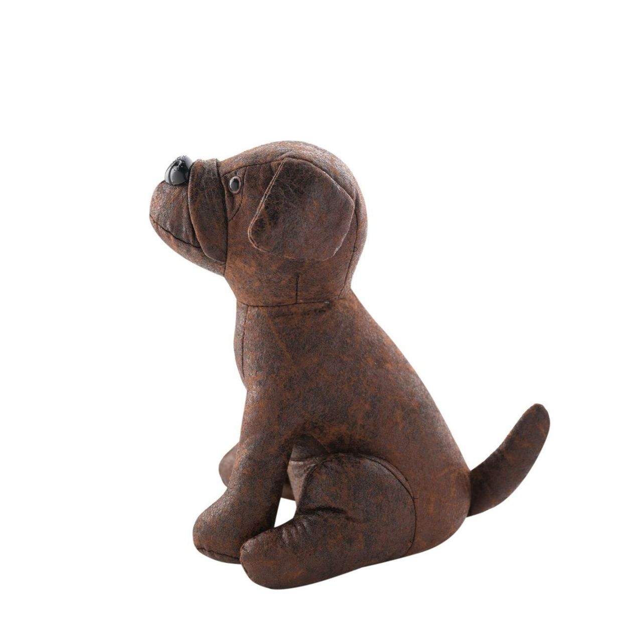 A four-legged friend to greet owners at the door! Our Hestia Brown Sitting Dog Door Stop is a charming addition to any home. This faithful companion has a sturdy weighted bottom to hold doors open with ease. Warm brown in colour with a black nose, this cute canine is crafted from durable fabric that withstands daily use.