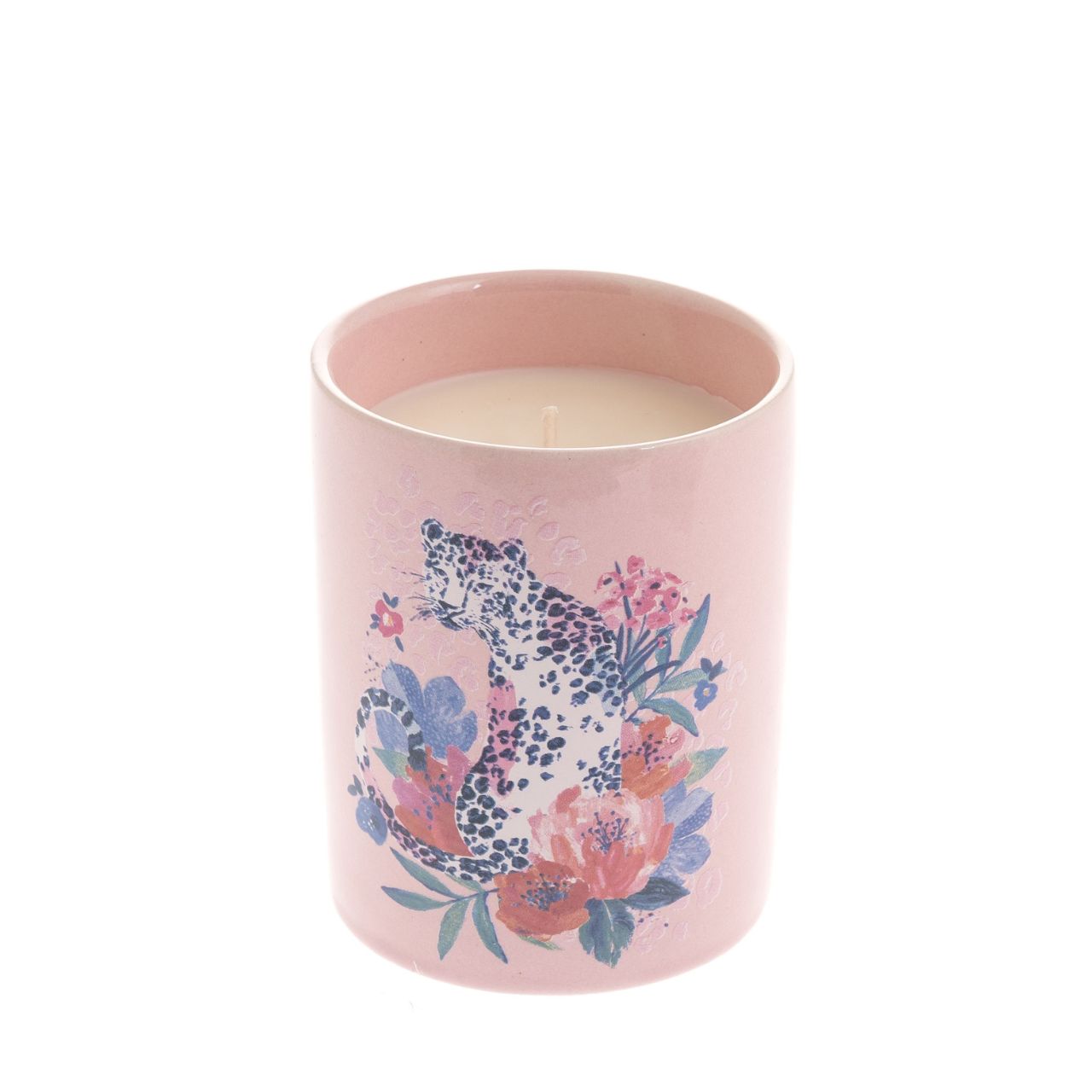 Candle Passionfruit & Lotus Blossom by Frida Big Cat 270g  This sweet-scented passionfruit and lotus blossom candle is the perfect gift for big cat lovers. Completed with a vibrant ceramic holder, this decorative item adds a fun feel to any home.