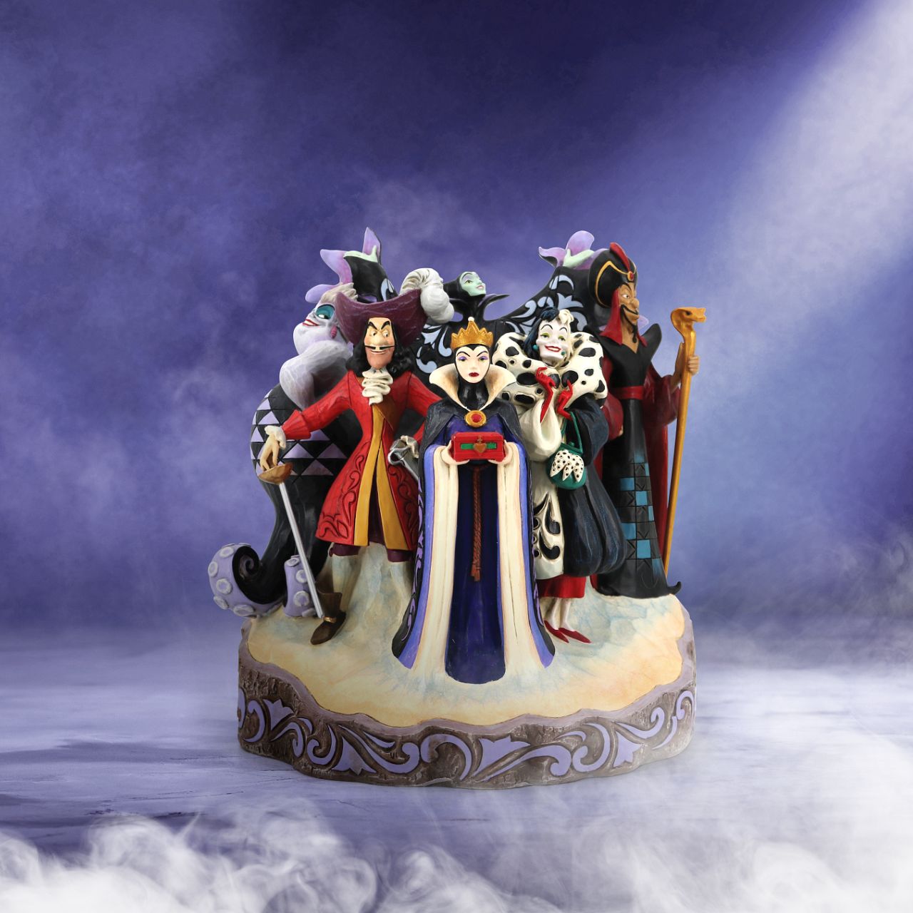 Jim Shore continues his Carved by Heart series paying homage to Disney Villains. Designed by award-winning artist and sculptor, Jim Shore for the Disney Tradition brand. The figurine is made from resin.