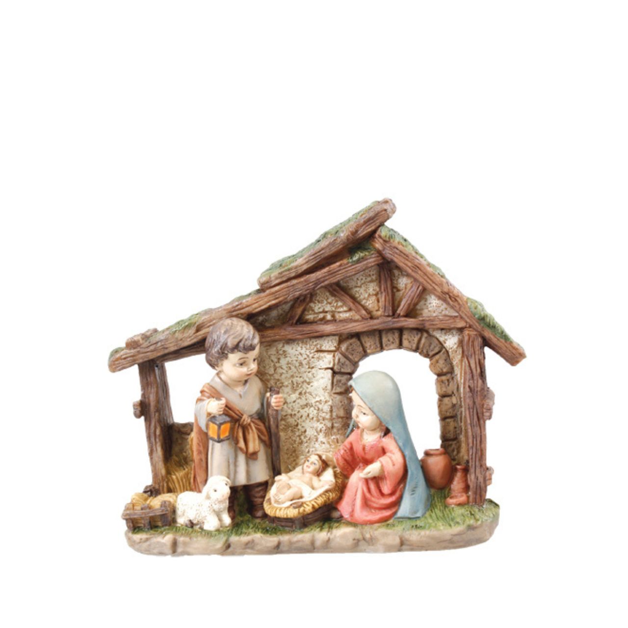 CBC Resin Children's Nativity Set - 3 inch - 4 Figures  This realistic Resin Children's Nativity Set includes 4 figures measuring 3 inches high, handcrafted from durable resin. Each figure adds a unique charm to the holiday décor in your home. Perfect for Christmas collections, this Nativity set is a timeless, traditional addition.