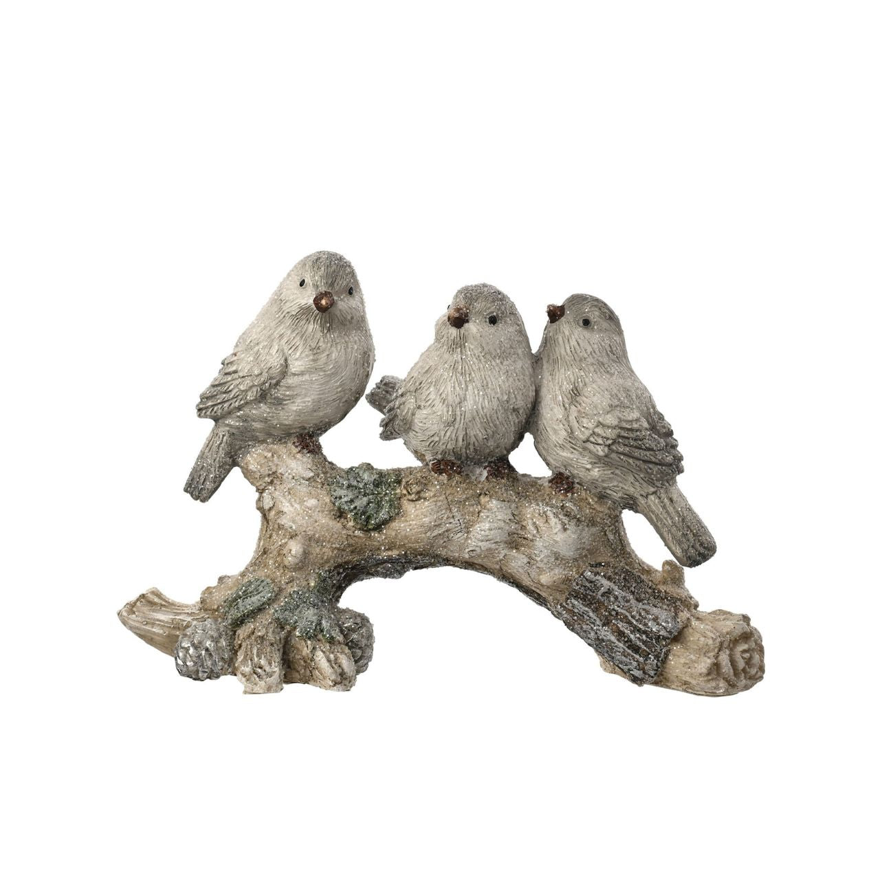 Add woodland charm to your seasonal displays with our charming 3 Resin Birds On A Branch Ornament.