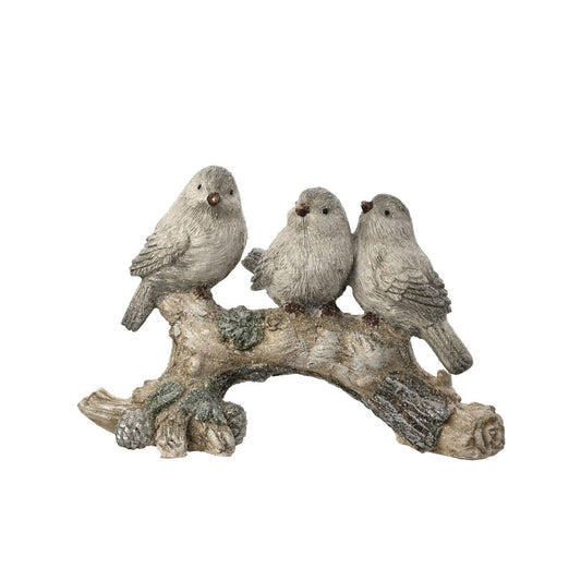 Add woodland charm to your seasonal displays with our charming 3 Resin Birds On A Branch Ornament.