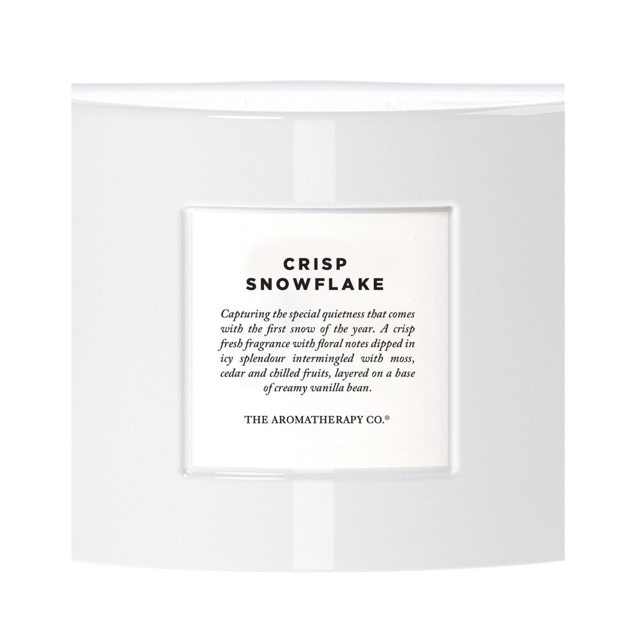 Christmas Blend 280gm Candle - Snowflake  A soy candle from THE AROMATHERAPY CO..  This new addition from the Blend range offers an array of sumptuous fragrances simultaneously.