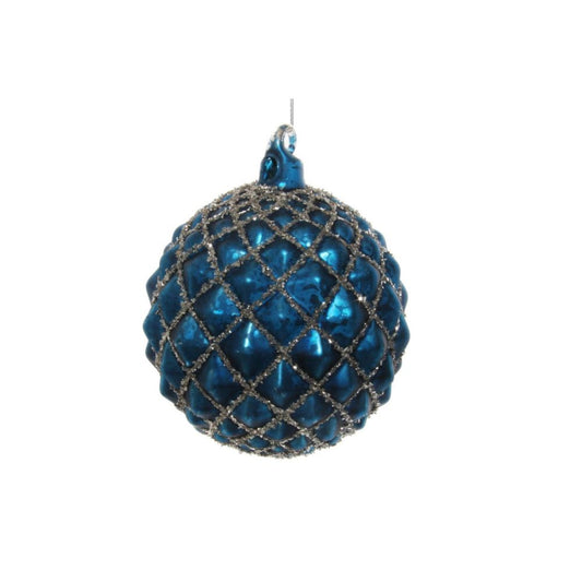 Shishi Blue Antique Glass Cone Ball Silver Glitter Christmas Orn  Browse our beautiful range of luxury festive Christmas tree decorations, baubles & ornaments for your tree this Christmas.