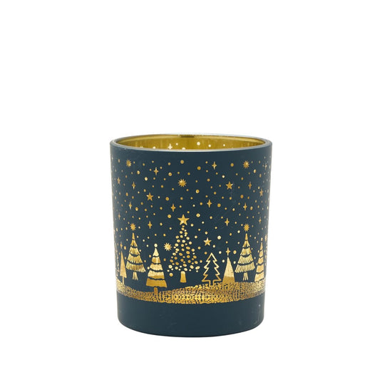 Christmas Glass Tealight Holders Medium