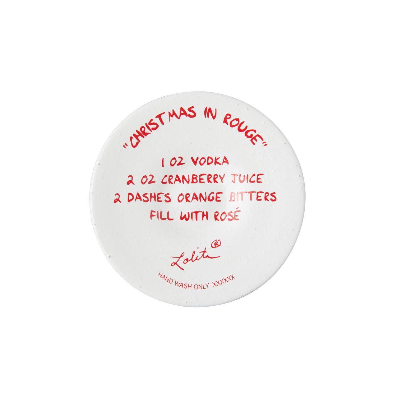 This gorgeous glass features a forest of red hand-painted pines covered in fresh fallen snow. With inlaid crystal snowflakes, this enchanting cup soothes with festive hue and sparkling elegance. Fill up you cup and give cheers to wintertime wonder. Each Lolita wine glass comes packaged in a branded gift box with an individual wine cocktail recipe on both the bottom of the glass and box.