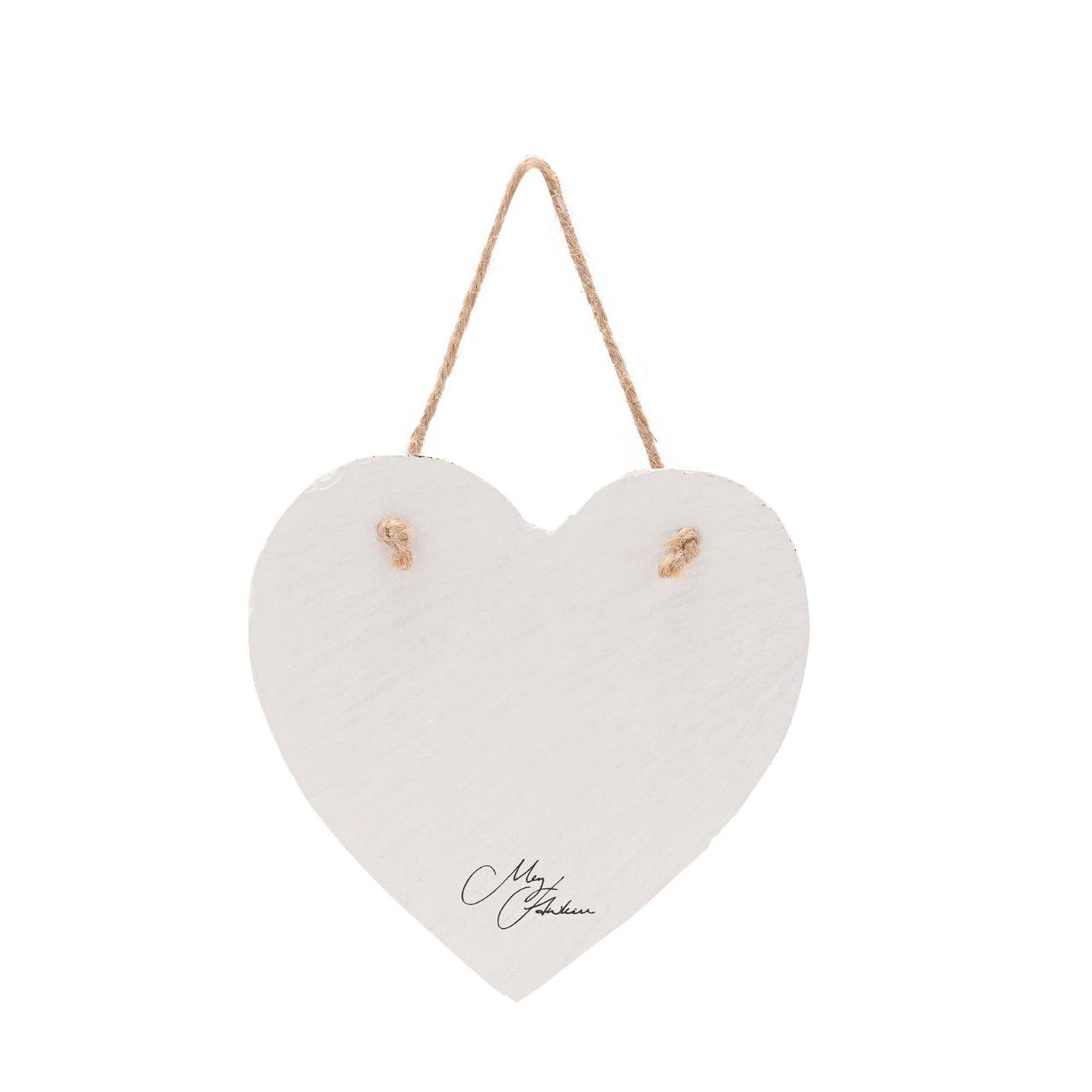 The Meg Hawkins Slate Hanging Heart range bring a touch of countryside charm to the home.