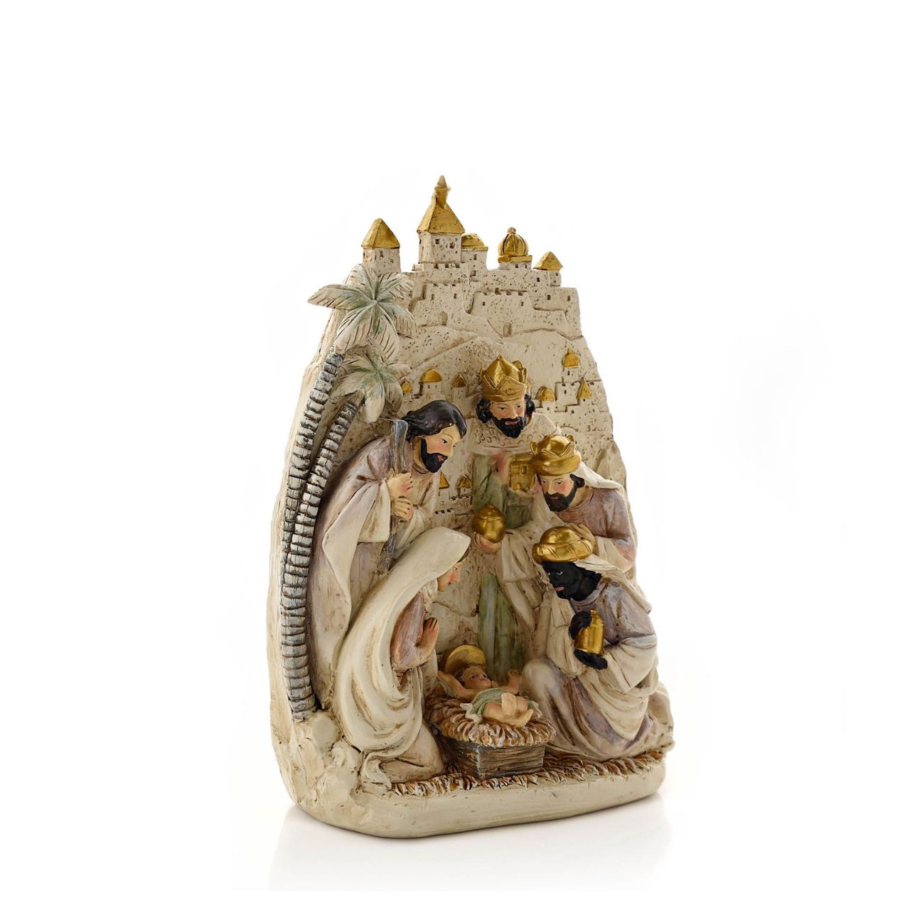 Christmas Nativity Set  Keep the true meaning of Christmas at the centre of your celebrations by decorating any living space with this beautiful Nativity set.