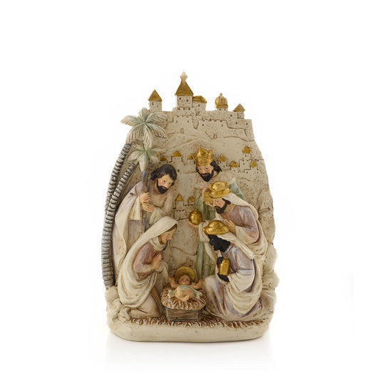 Christmas Nativity Set  Keep the true meaning of Christmas at the centre of your celebrations by decorating any living space with this beautiful Nativity set.
