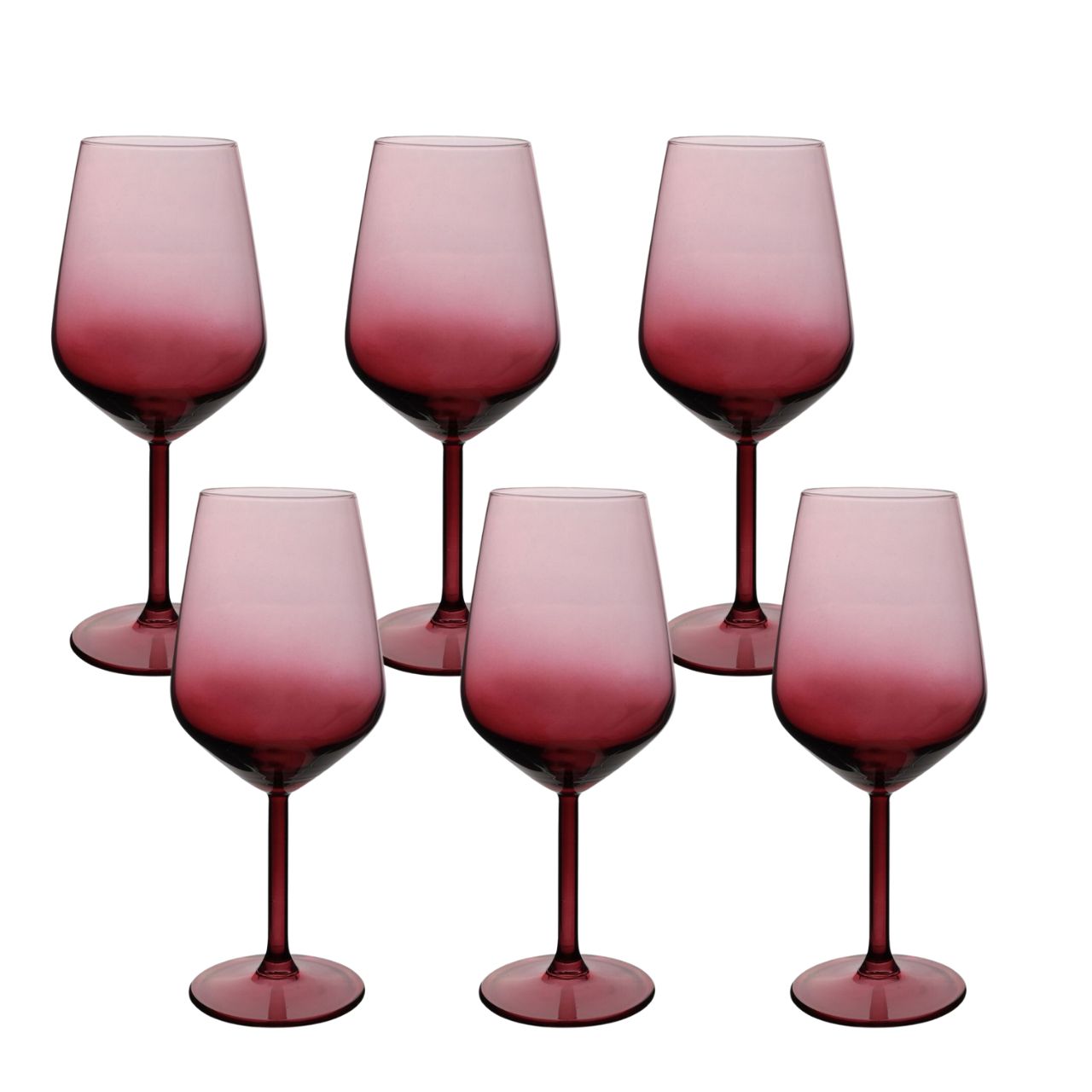 Red Ombre Christmas Wine Glasses Set of 6  A red ombre wine glass.  This elegant and stylish glassware adds instant modernity to the home.
