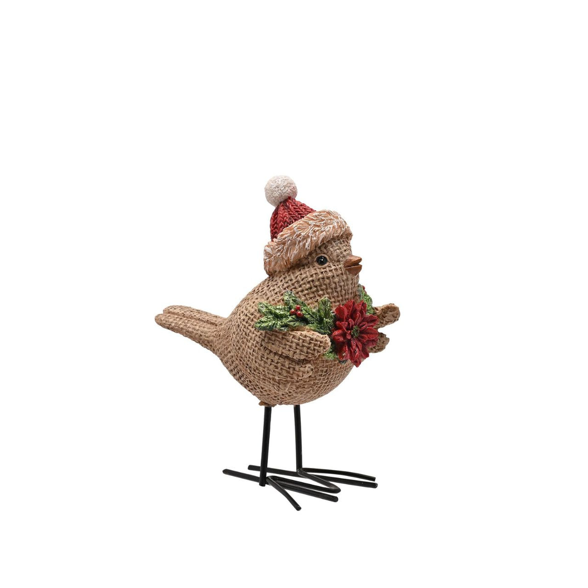 Introducing our delightful Resin Robin with Santa Hat Figurine. With its charming design, this adorable robin is sure to make a welcoming addition to your festive display.
