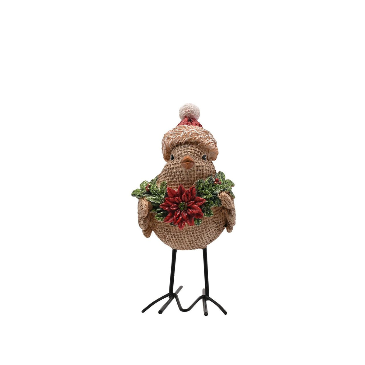 Introducing our delightful Resin Robin with Santa Hat Figurine. With its charming design, this adorable robin is sure to make a welcoming addition to your festive display.