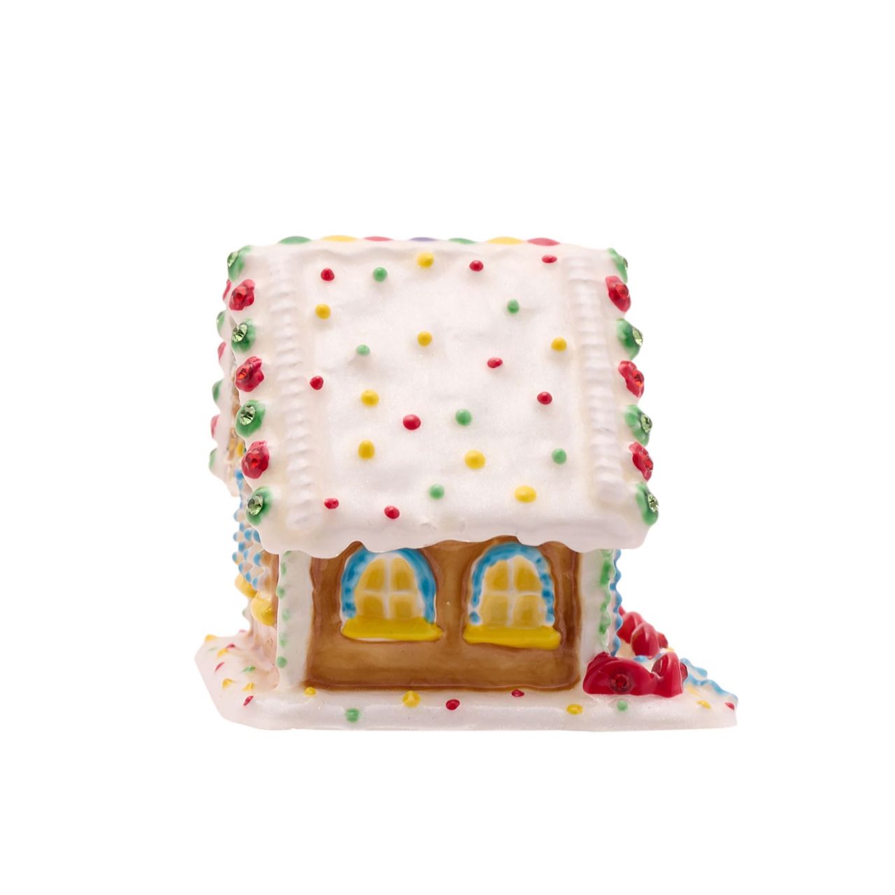 Introducing the Gingerbread House Trinket Box by Stratton Treasured Trinkets, a delightful piece that captures the spirit of the festive season.