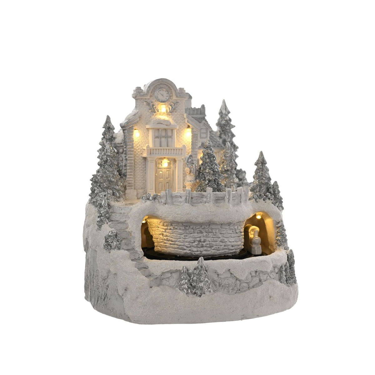 Elevate your festive display with our enchanting Christmas Village Scene, complete with LED lights and a charming moving train.