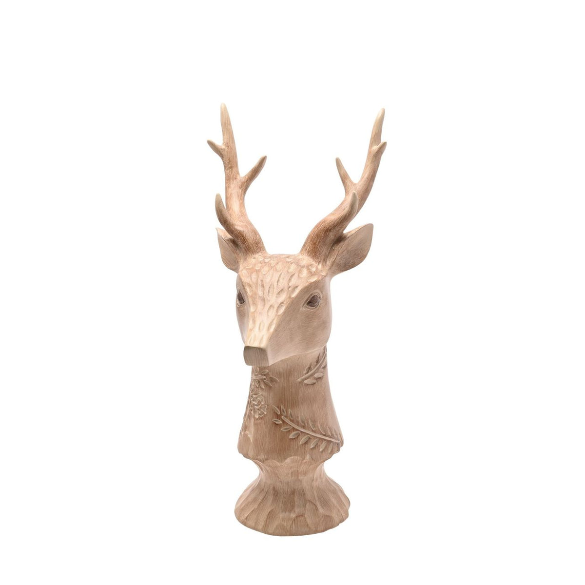 Add natural charm with the Resin Wood Effect Stag Bust 45cm, a perfect centrepiece for seasonal collections.