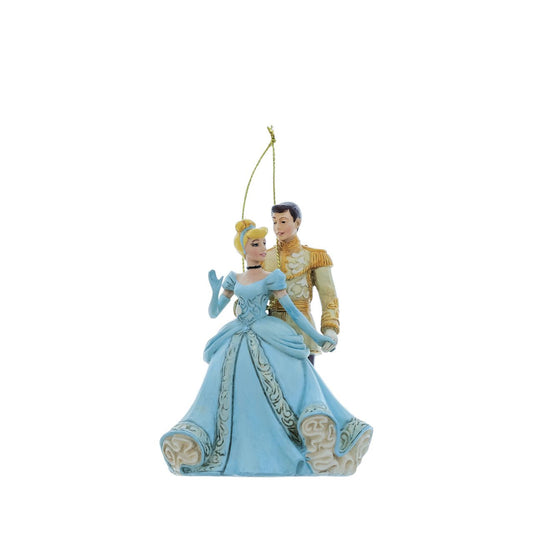 Cinderella and her Prince are the perfect couple to adorn your Christmas tree. Hand crafted and painted with great attention to detail as part of the Disney Traditions collection by Jim Shore.