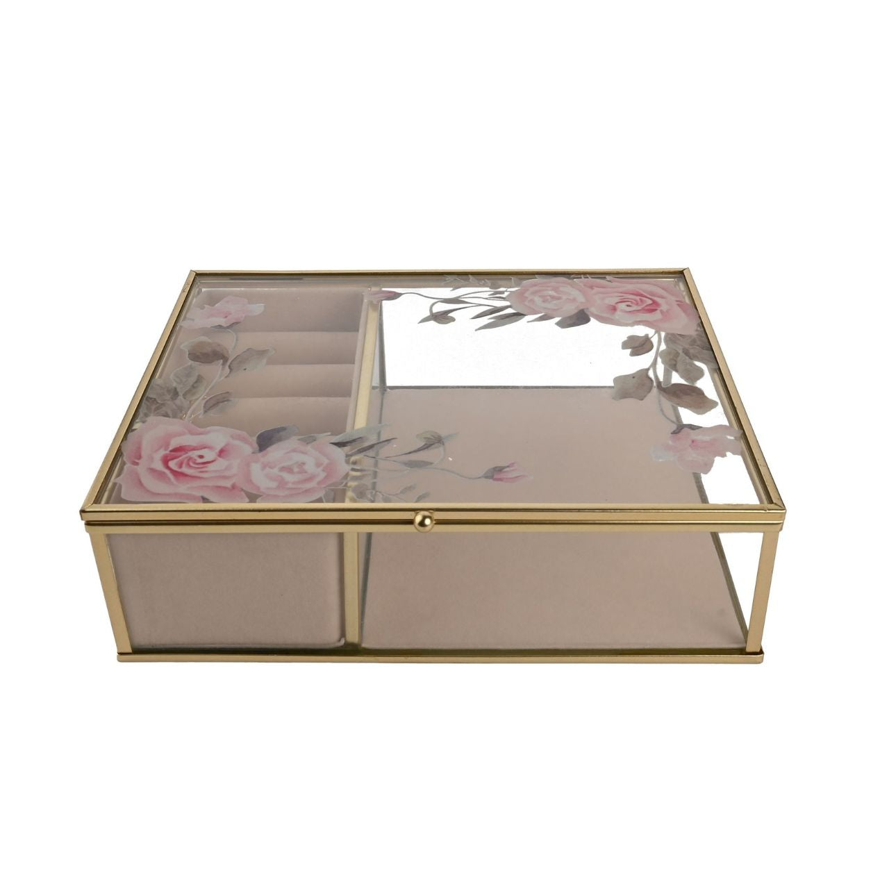 Keep jewellery safe and looking splendid with this Large Classic Floral Glass Jewellery Box, from the SOPHIA Classic Collection.