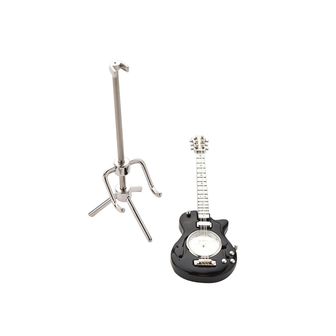This dazzling guitar clock has a lasting style that would complement any bedside table or living room mantelpiece.