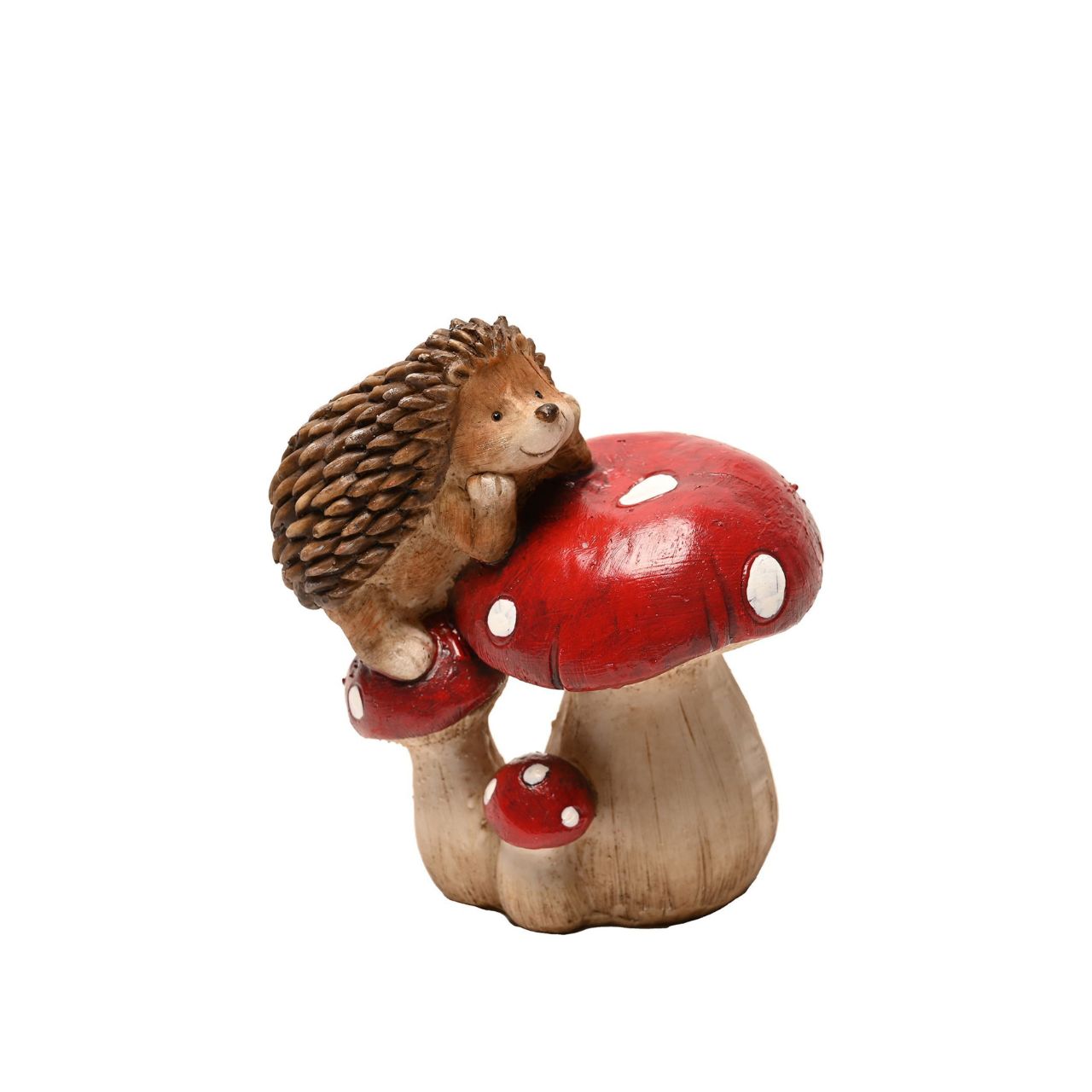 Bring some vibrant colour and life to an indoor or outdoor space with this charming hand painted hedgehog resting on a mushroom figurine by COUNTRY LIVING. Country Living - gift and home bringing you closer to the great outdoors.