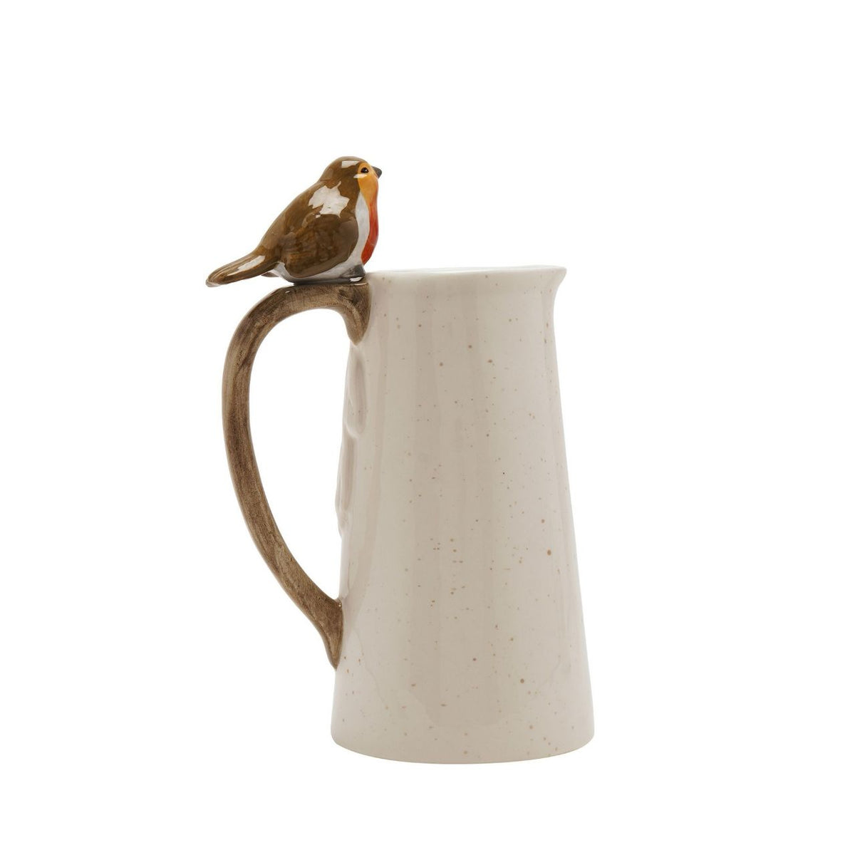 The Country Living Robin Leaf Jug is a characterful kitchen piece, featuring a sculpted robin detail perched on the rim, bringing a distinctive countryside-inspired touch to a classic jug design.