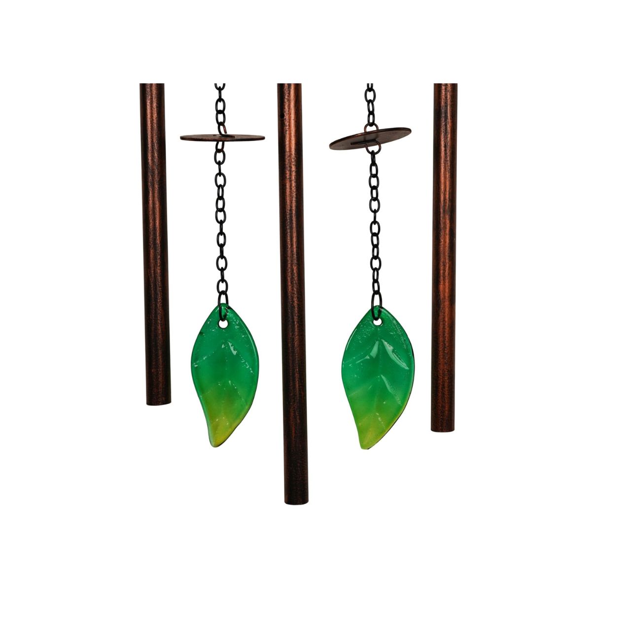 A decorative windchime featuring a charming robin perched on a branch, bringing a peaceful, nature-inspired touch to any outdoor space. The detailed design and soft natural tones create a warm and inviting feature for gardens, patios, or balconies.