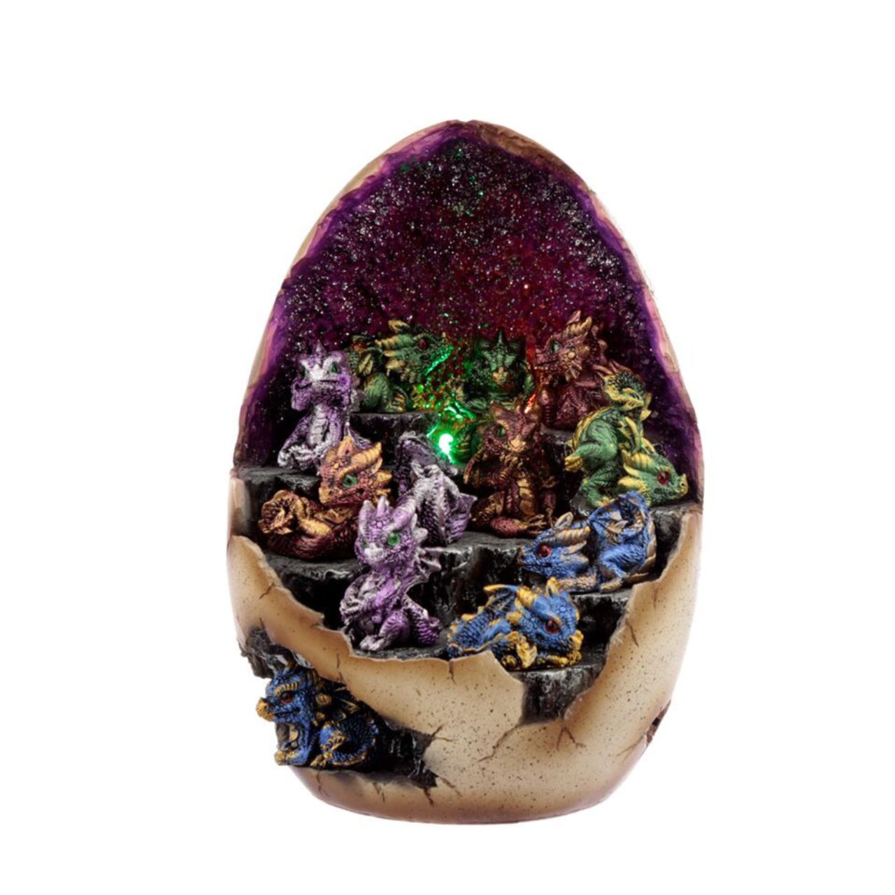 Elevate your collection with the Crystal Dragon Egg LED World Figures Display Stand. This exquisite display stand features a crystal-clear dragon egg design illuminated by subtle LED lighting, creating a captivating centerpiece that highlights your treasured figures.