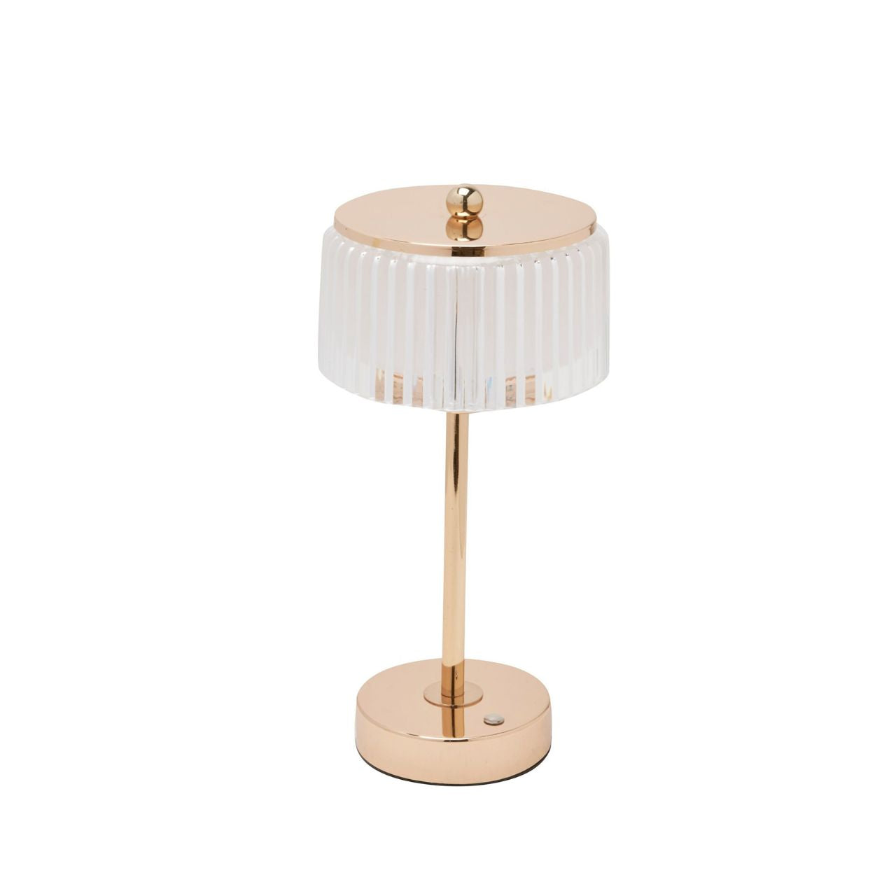 Elevate home décor with the Hestia Crystal USB LED Touch Table Lamp, featuring a stunning design with a gold base and trim.