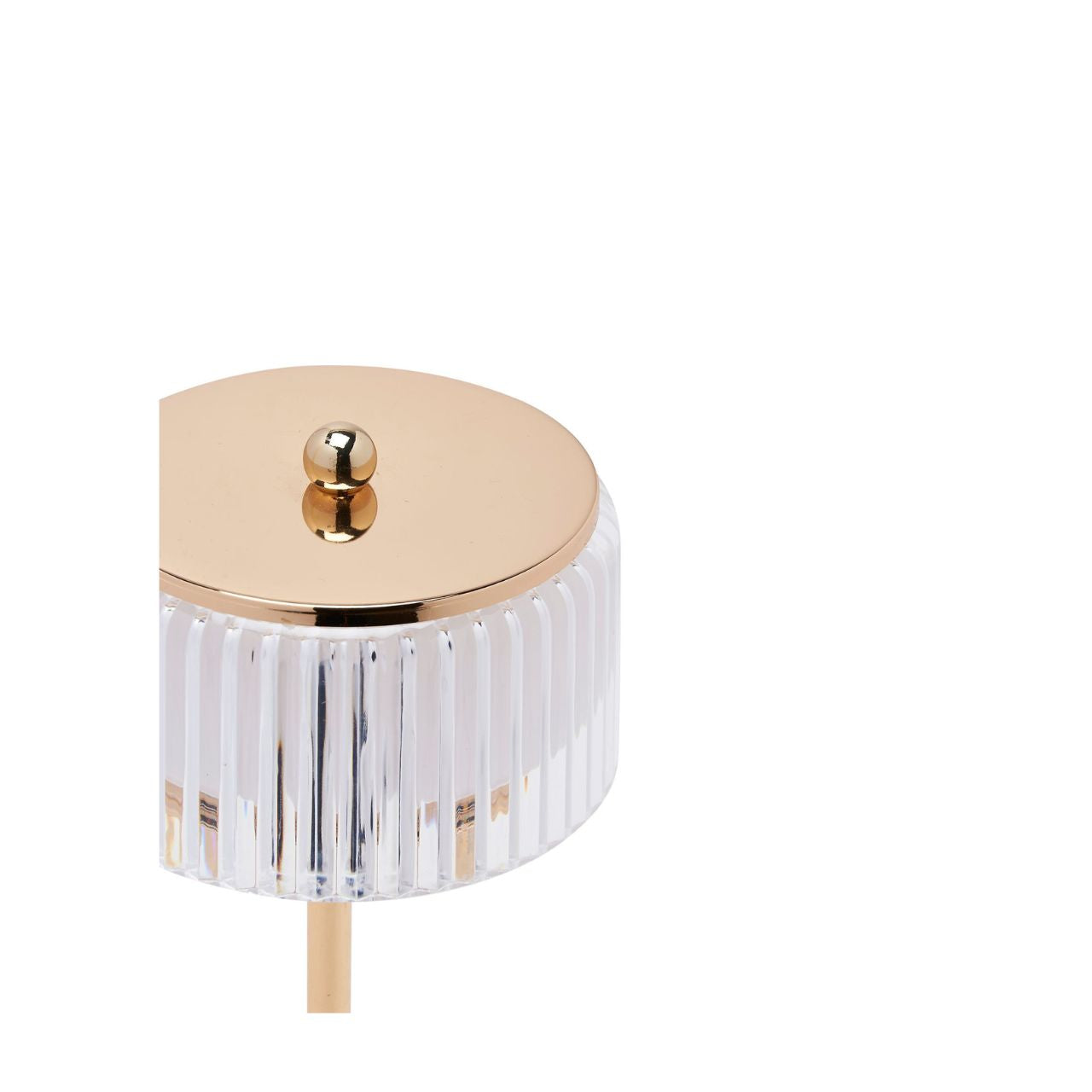 Elevate home décor with the Hestia Crystal USB LED Touch Table Lamp, featuring a stunning design with a gold base and trim.